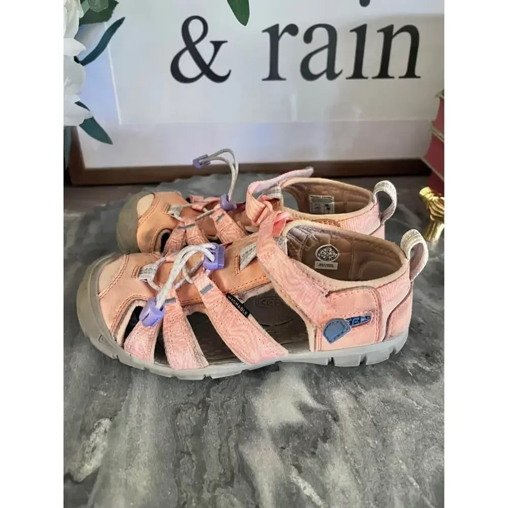 KEEN Seacamp II CNX Kids Girls Sandals Outdoor Closed Toe Hiking Pink Toddler 13